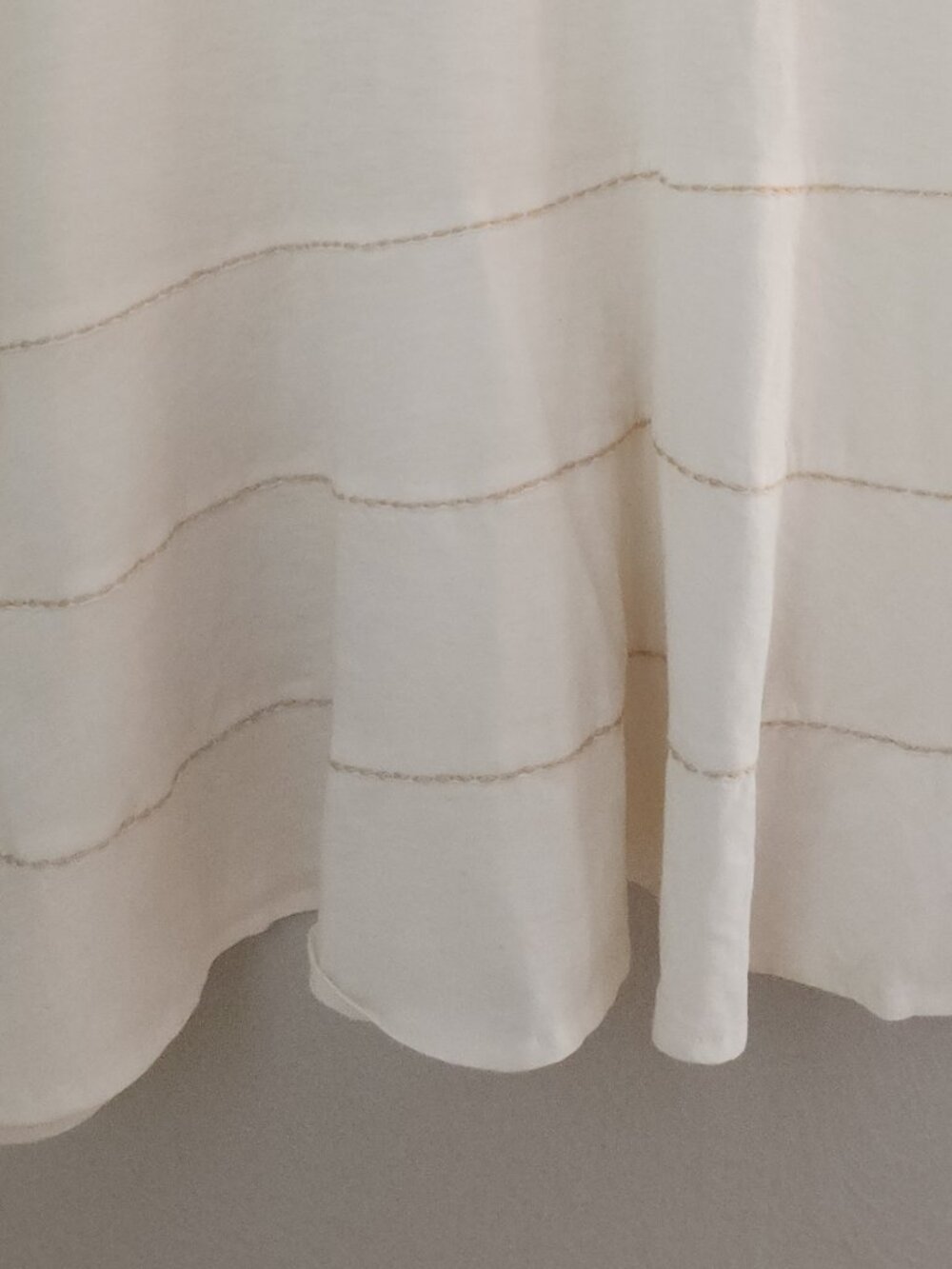 LOGO by Lori Goldstein Lightweight 100% Cotton Off-White Tunic Womens Medium - Picture 2 of 4